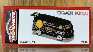 Majorette Vintage Series 243a Volkswagen T1 Food Truck Scale 1/57 Diecast Car