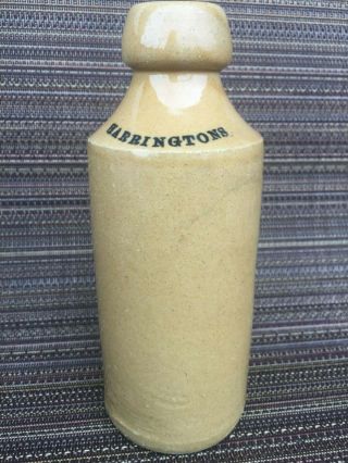 Vintage 7 " Ginger Beer Harringtons Southend On Sea Stoneware Pottery Bottle