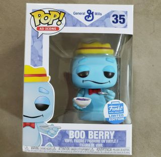 Funko Pop Icons Boo Berry 35 Shop Exclusive Blue Cereal Nycc