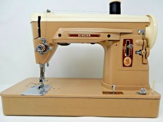 Vintage Singer 404 Heavy Duty Slant Needle Steel Gear Sewing Machine With Pedal