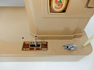 Vintage Singer 404 Heavy Duty Slant Needle Steel Gear Sewing Machine With Pedal 2