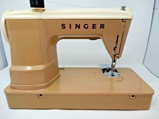Vintage Singer 404 Heavy Duty Slant Needle Steel Gear Sewing Machine With Pedal 3