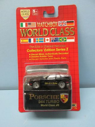 Matchbox 5 Porsche 944 Turbo Black / World Class Blister