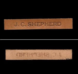 Wwii Us Army Air Force Leather Name Tape Tag For A2 Flight Jacket