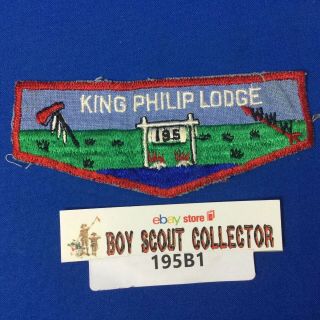 Boy Scout Oa King Philip Lodge 195 Cut Edge Order Of The Arrow Pocket Flap Patch