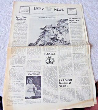 Vintage Newspaper West Virginia Coal Coke Company Omar West Virginia 1952