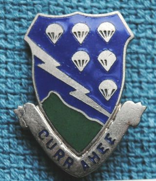 Wwii,  506th Airborne Infantry Rgt. ,  Crest (dui),  Pin Back,  Hallmarked - 