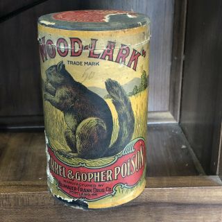 1800s Old Blumauer - Frank Drug Co Portland Or Squirrel Poison Box Tin Bottle