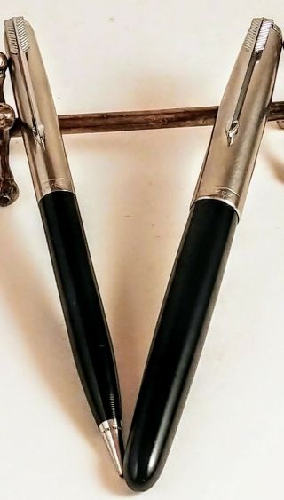 Vintage Parker 51 Pen And Pencil Set 1947 Vacumatic Vtg Cond