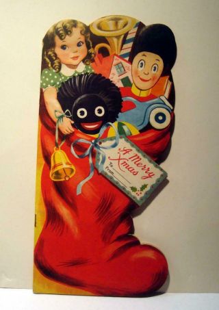 E75 - Santa - 1950s Softcover Shaped Illustrated Children 