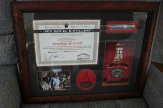 Jack Daniels Single Barrel Framed Certificate Of Ownership 2005 Jimmy Bedford