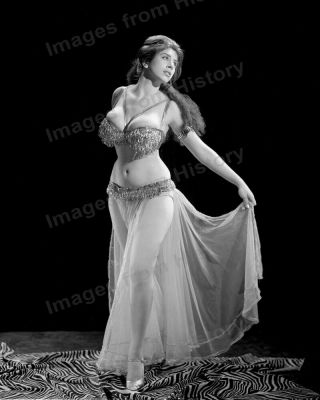 8x10 Print Sexy Burlesque Dancer Stripper Busty Turkana 1960 