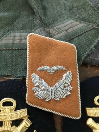 100 Wwii German Luftwaffe Officer Signals Collar Patch