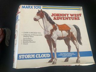 1975 Johnny West Adventure Storm Cloud Pinto Horse W/ Box And Accessorys