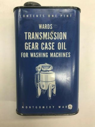 Vintage Washer Montgomery Wards Transmission Oil Lubricant Pint Can/tin Maytag
