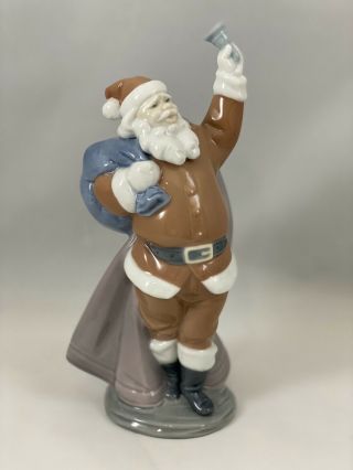 Lladro Jolly Santa Claus 1997 Retired 6500 8.  5 " Figurine With Box
