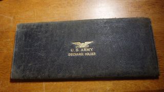 Ww11 U.  S.  Army Discharge Holder Leather Wallet Holder World War Two Gear Bx B
