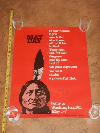 1971 May Day Anti - Vietnam War Protest Poster,  Students And Youth