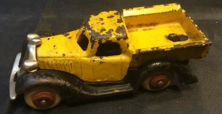 Hubley 2134 Cast Iron Yellow Dump Truck Pickup All Nr 4.  25”
