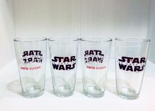 Star Wars " The Last Jedi " Movie Theater Exclusive Pint Glasses Set Of 4