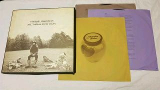 George Harrison All Things Must Pass Box Set And Poster 1971 Beatles Lp Vinyl