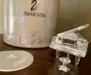 Swarovski Crystal Figurine 174506 Ln Box Grand Piano With Stool And