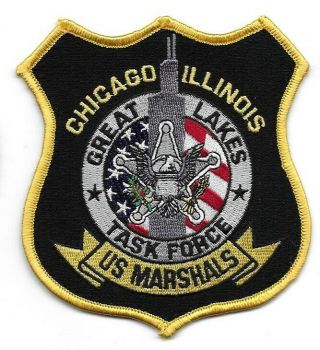 Chicago Illinois Il Police Federal Great Lakes Task Force Patch Usm Marshal