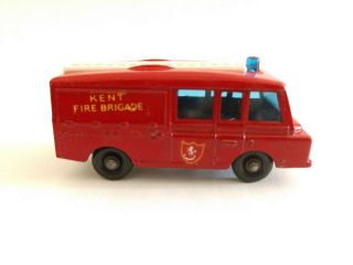 Lesney Matchbox Car Series No 57 Land Rover Fire Truck Kent Brigade Red