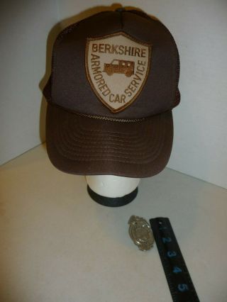 Berkshire Armored Car Service Cap And Obsolete Metal Badge