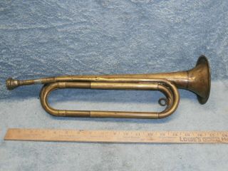 Vintage Rexcraft Brass Official Bugle Of The Boy Scouts Of America Horn Trumpet