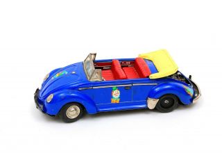 Vintage Nomura Volkswagen Beetle Cabriolet Tin Battery Operated Toy Car