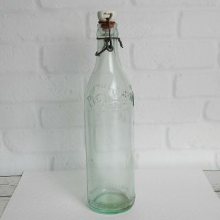 1940s Beaufont Company Light Aqua Soda Drink Bottle Ceramic Stopper Richmond Va