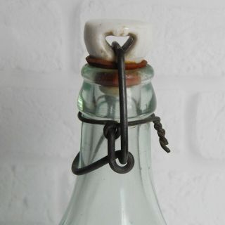 1940s Beaufont Company Light Aqua Soda Drink Bottle Ceramic Stopper Richmond VA 3