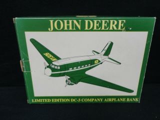 John Deere Vintage Diecast Airplane Bank,  Model R,  40019,  1992,  Plane