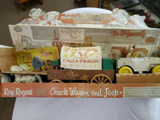 1955 Roy Rogers Bbq Chuck Wagon & Nellybelle Jeep & Accessories