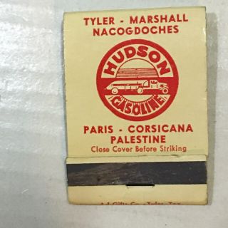 Vintage Matchbook From Hudson Gasoline In Texas