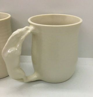 Vtg Happy Appy Valley Studio Horse Handle (glazed) Pottery Coffee Mug Cup Set 3
