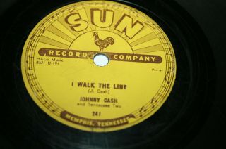 Johnny Cash (i Walk The Line/get Rhythm) Sun 78 Record