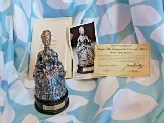 Vintage Marie Antoinette Bell By Gorham Silver Plate Over Bronze W/certificate