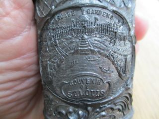 Pewter 1904 St Louis Worlds Fair Stein Made In Germany