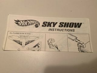 1970 Hot Wheels Redline Sky Show Set Instructions Sheet Vintage Fleetside