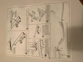 1970 Hot Wheels Redline Sky Show Set Instructions Sheet Vintage Fleetside 3