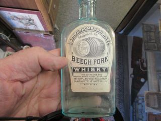 Vintage - Brown,  Thompson & Co.  - Beech Fork Whisky - Louisville Kentucky Bottle