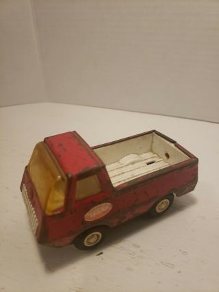 Vintage 1970s Red Tonka Pressed Steel Mini Econoline Red Pickup Truck