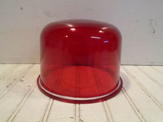 Red Rotating Beacon Lens - Vintage