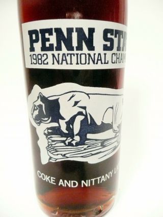 Vintage Acl Soda Pop Bottle: Full Bottle Coke / Coca - Cola & 1982 Penn State