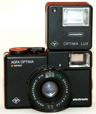 Agfa Optima Sensor Electronic Vintage 35mm Film Camera.