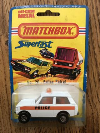Matchbox 20,  Police Patrol.  Superfast,  1976 In Package