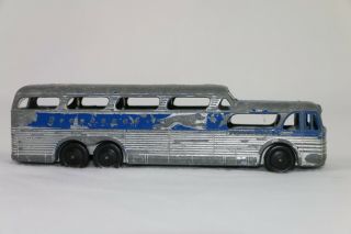 Vintage Tootsietoy Greyhound Scenicruiser Metal Bus 7 "