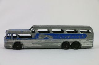 Vintage Tootsietoy Greyhound Scenicruiser Metal Bus 7 